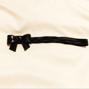 NWOT black sequin bow headband